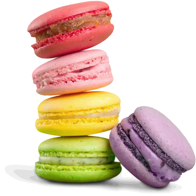 stack of colorful macarons